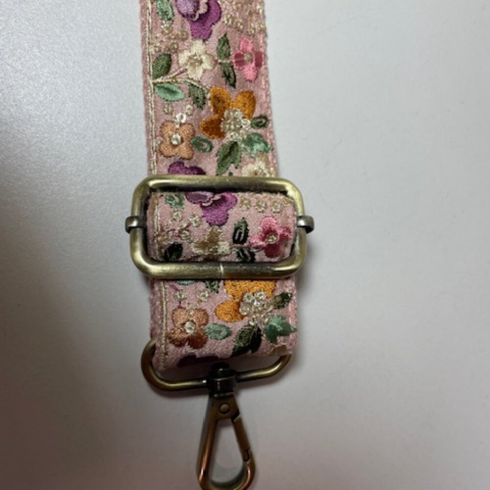 Crossbody Embroidered Purse Strap New Purples - Picture 2 of 5